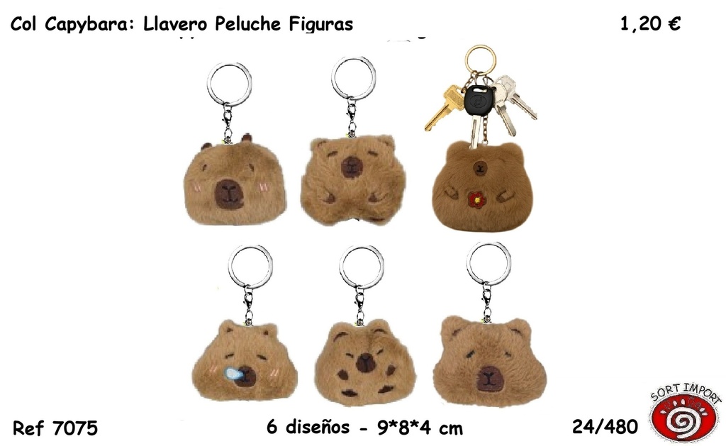 COL CAPYBARA: LLAVERO PELUCHE