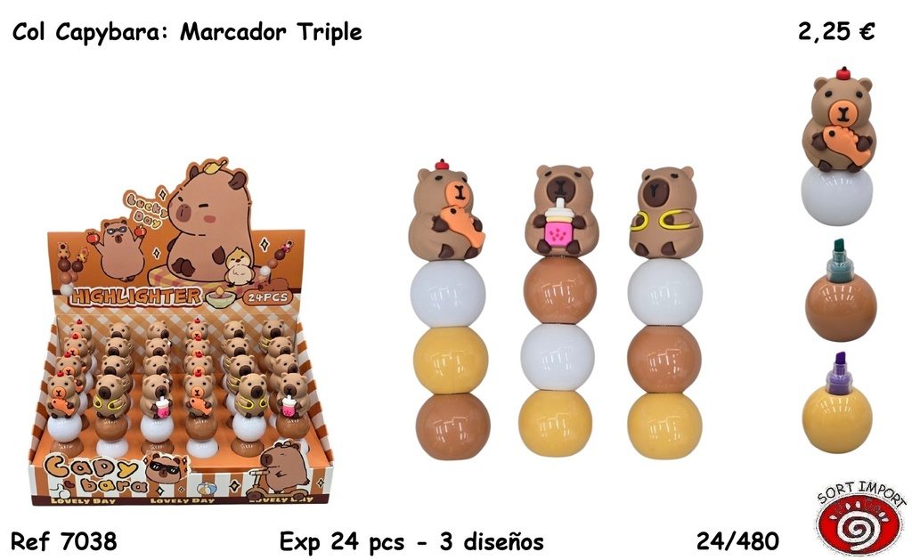 COL CAPYBARA: MARCADORE TRIPLE