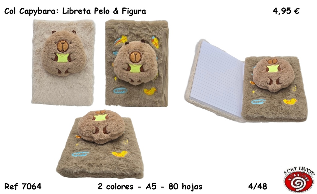 COL CAPYBARA: LIBRETA PELO FIGURA
