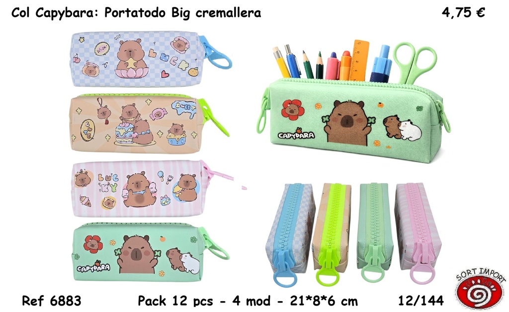 COL CAPYBARA: PORTATODO BIG CREMALLERA