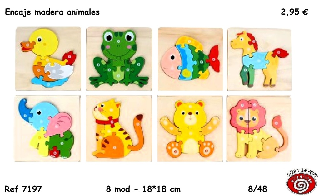 ENCAJE MADERA ANIMALES