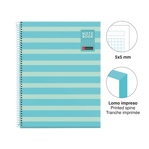 CUADERNO A4 80H CUADRICULA BETWEEN THE LINES CELESTE