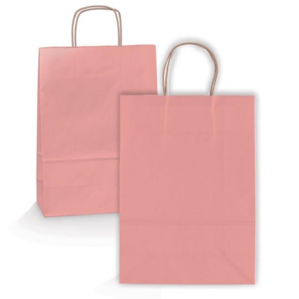 BOLSA KRAFT ALLEGRA COLOR ROSA CIPRIA 26x12X36CM
