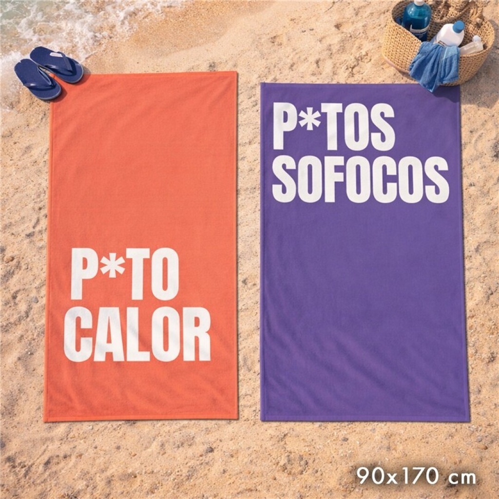 TOALLA FRASES CALOR SURT 90X170CM