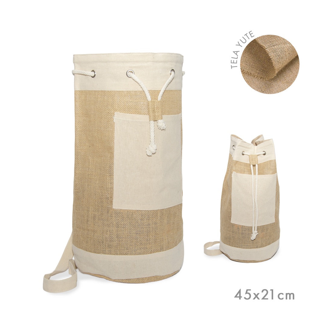 MOCHILA SACO YUTE 45X21CM