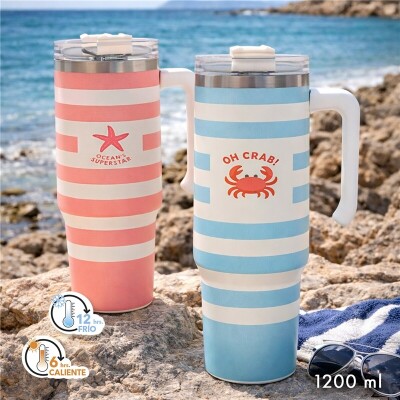 TAZA TERMICA 1200ML ESTRELLA/CANGREJO SURT/2