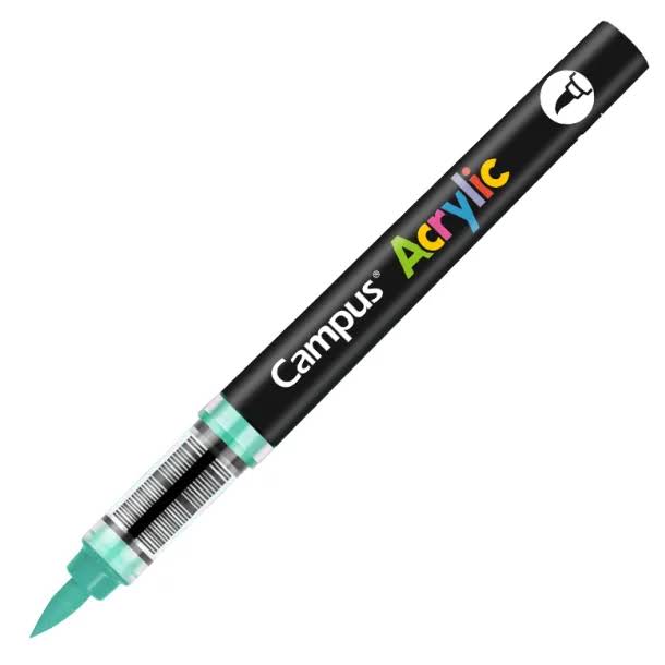 ROTULADORES ACRILICOS CAMPUS ACRYLIC PUNTA PINCEL CAJA 8 UD. VERDE OSCURO
