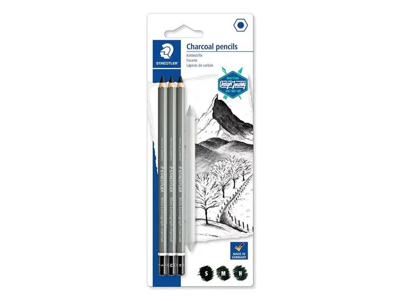 LAPIZ DE CARBONCILLO STAEDTLER MARS LUMOGRAPH 100C BLISTER 3 UD.