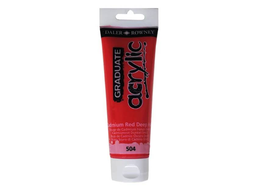 PINTURA ACRILICA DALER ROWNEY GRADUATE ACRYLIC 120 ML ROJO DE CADMIO OSCURO