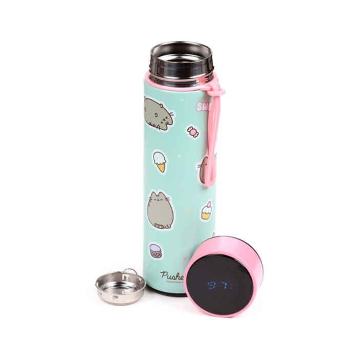 BOTELLA TERMO/TERMÓMETRO GATO PUSHEEN 450ML