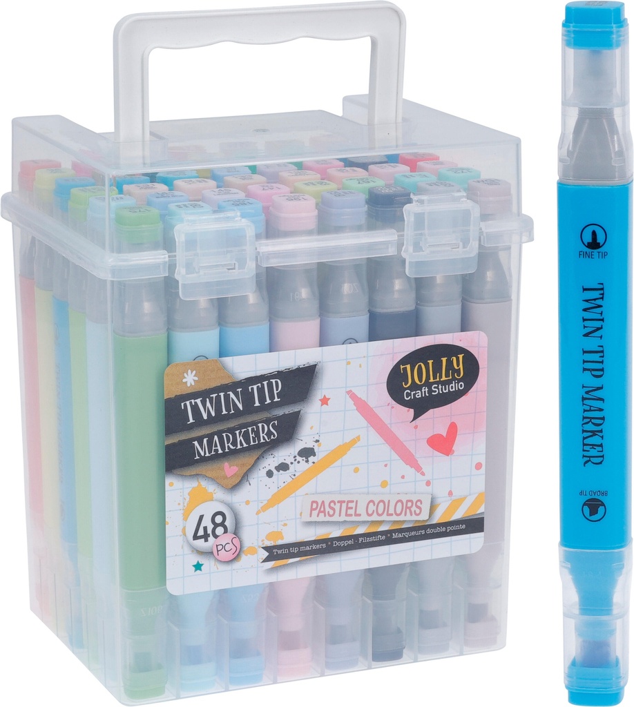 ROTULADOR DOBLE PUNTA PASTEL 48U