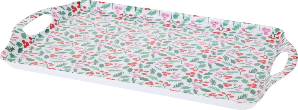 BANDEJA SERVIR MELAMINA FLORES 45X30CM