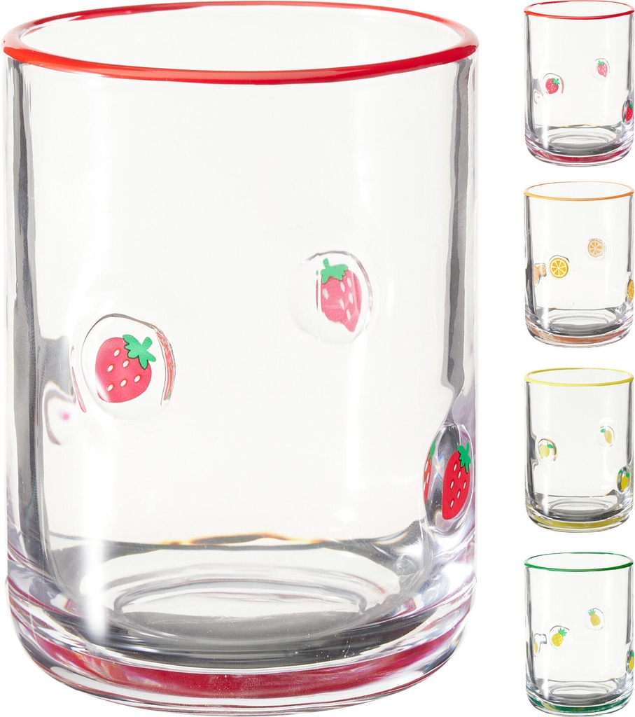 VASO CRISTAL FRUTAS 410ML 4MOD