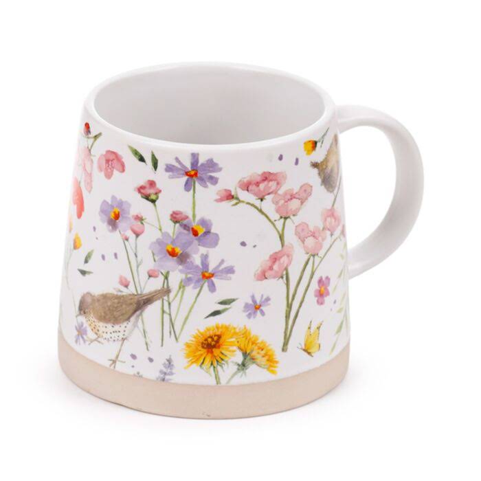 TAZA DE GRES JAN PASHLEY WINGS AND WILDFLOWERS