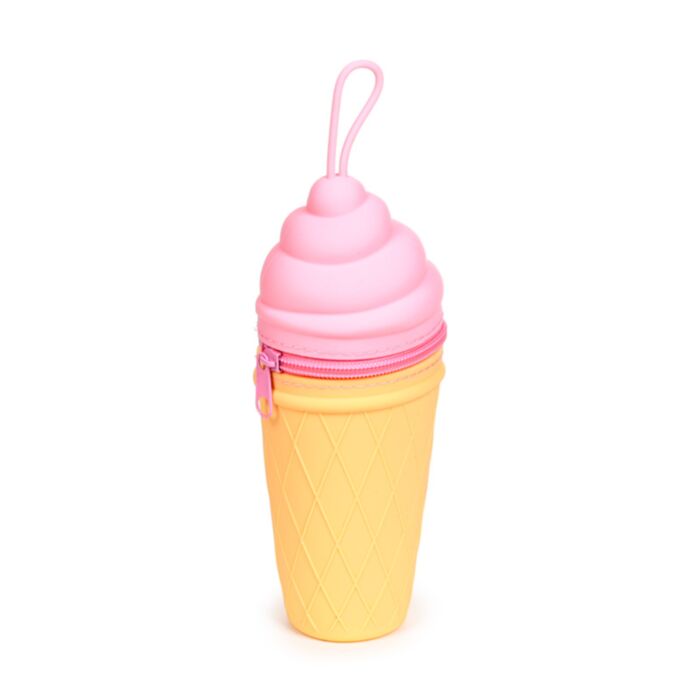 ESTUCHE DE SILICONA CON CREMALLERA FORMA DE HELADO FOODIEMALS