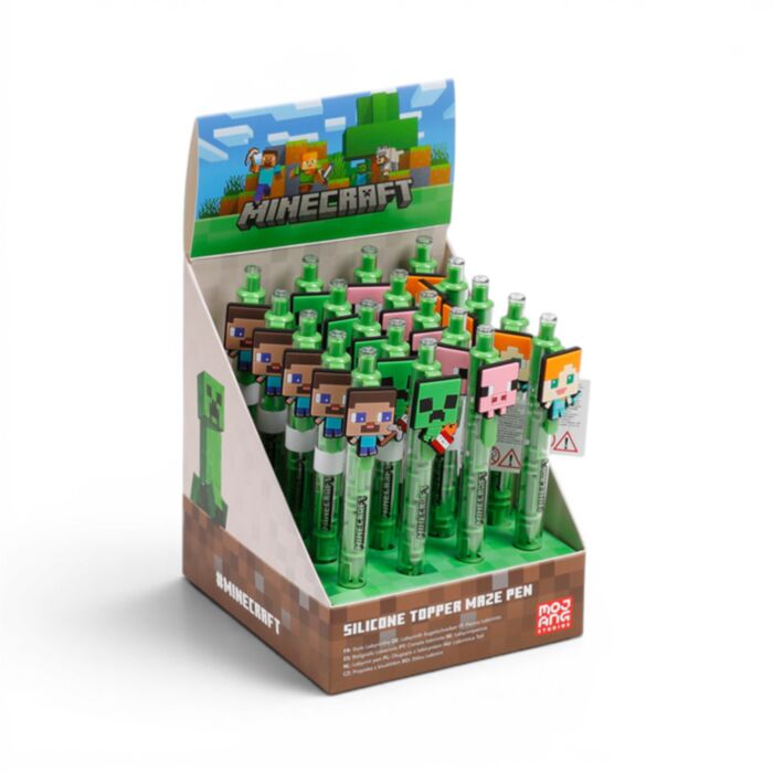 BOLIGRAFO CON TOPE DE SILICONA MINECRAFT