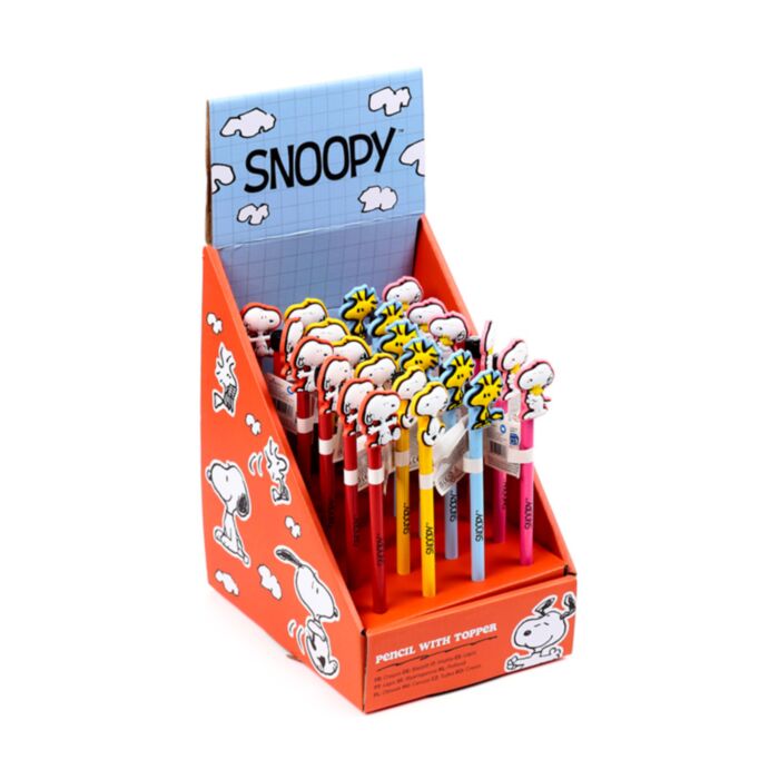 LAPIZ CON TOPE DE PVC PEANUTS SNOOPY & WOODSTOCK
