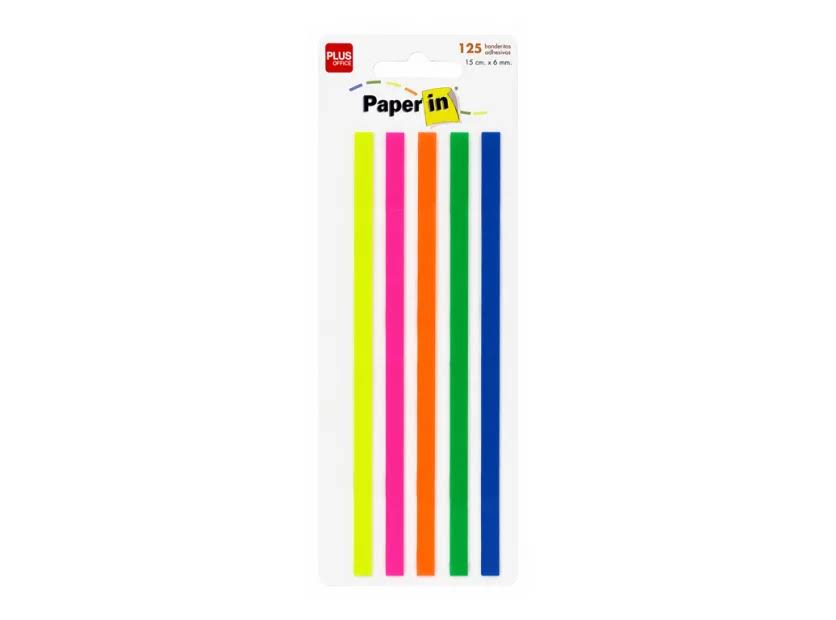 BANDERITAS PAPER IN PLUS OFFICE SUBRAYADOR BLISTER 5 COLORES