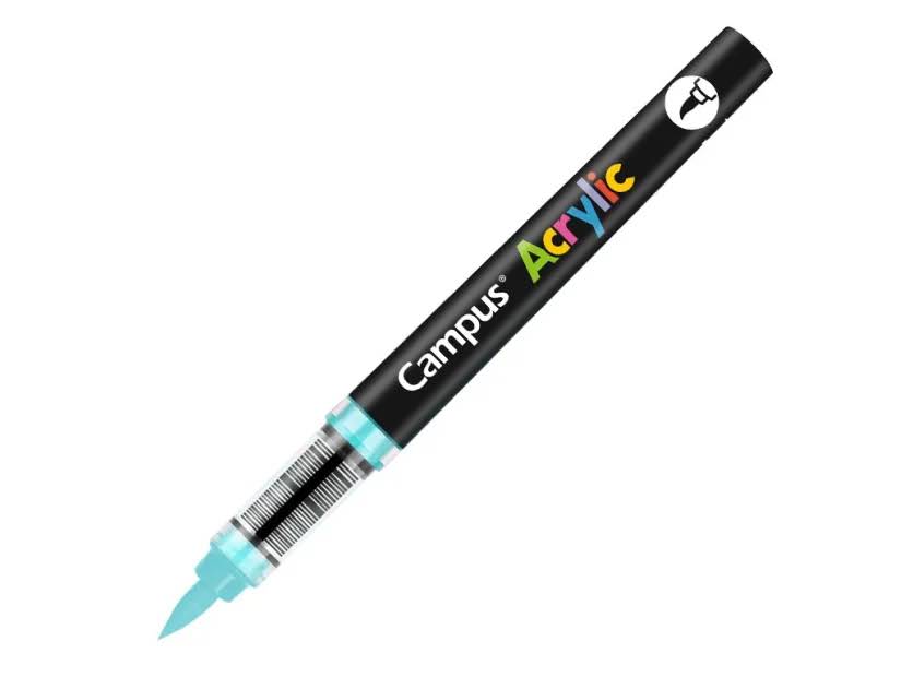 ROTULADORES ACRILICOS CAMPUS ACRYLIC PUNTA PINCEL CAJA 8 UD. AZUL CLARO