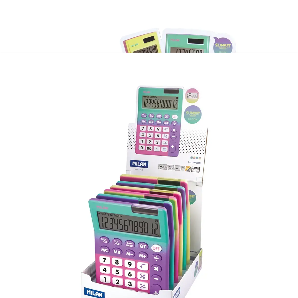 CALCULADORA 12 DIGITOS SUNSET MILAN