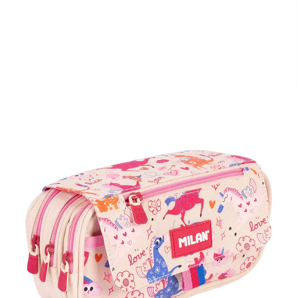 PORTATODO 4 CREMALLERAS SOLAPA FLOWICORN