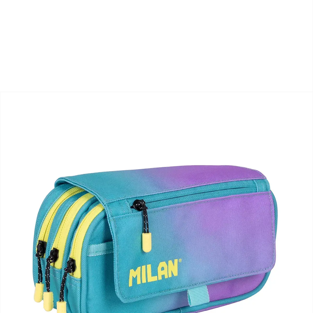 PORTATODO 4 CREMALLERAS SOLAPA SUNSET TURQUESA
