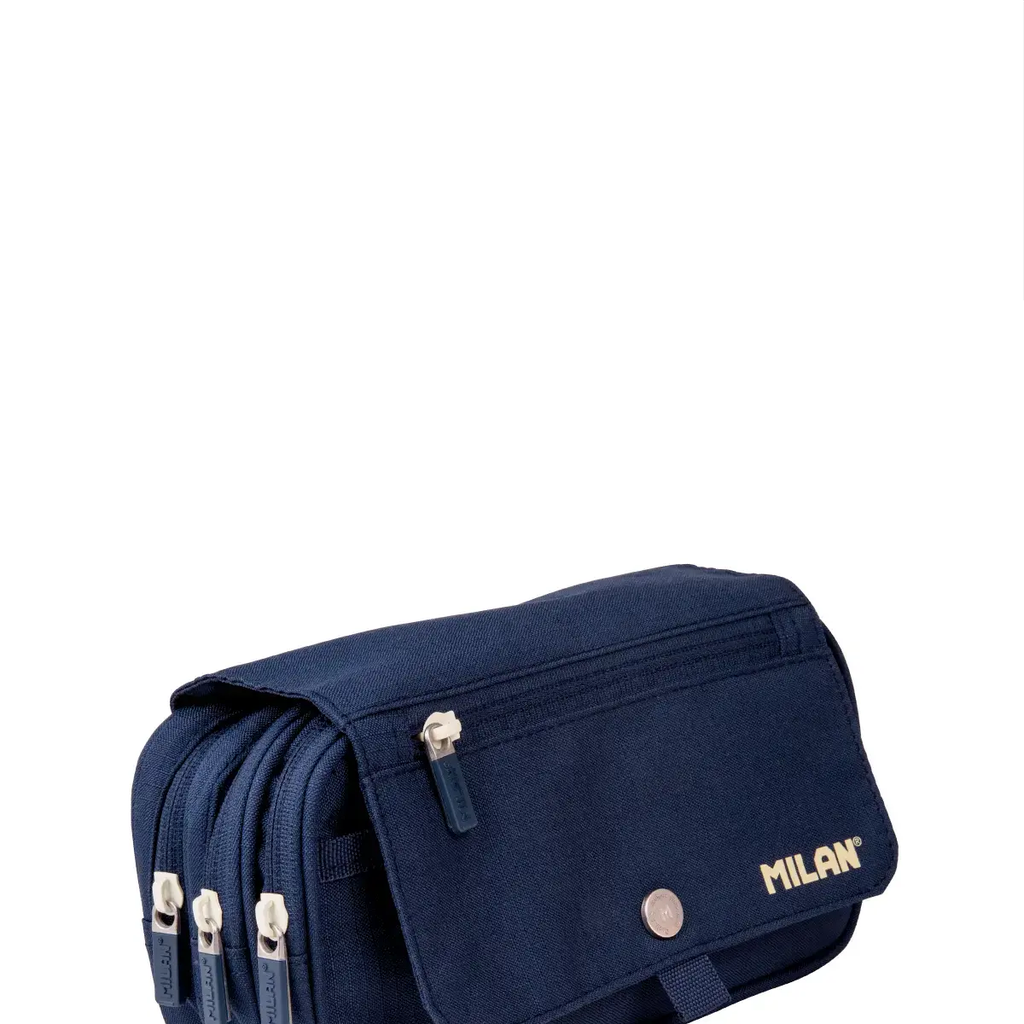 PORTATODO 4 CREMALLERAS SOLAPA AZUL MILAN