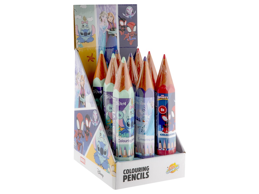 TUBO LAPICES 8 COLORES LICENCIAS