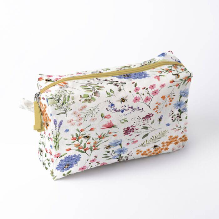 NECESER GRANDE PARA VIAJE Y MAQUILLAJE ABEJAS Y NECTAR
