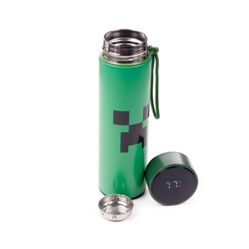 BOTELLA TERMO/TERMÓMETRO MINECRAFT 450ML