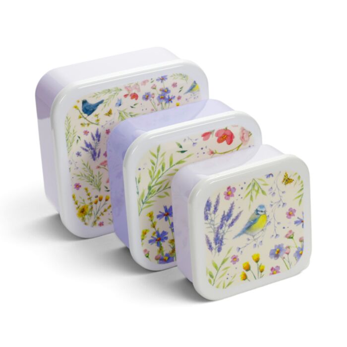SET DE 3 FIAMBRERAS TAPER S/M/L JAN PASHLEY WINGS & WILDFLOWERS