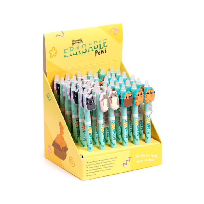 BOLIGRAFO BORRABLE INKREDIBLE CON TOPE DE SILICONA GATOS BEANS & CO