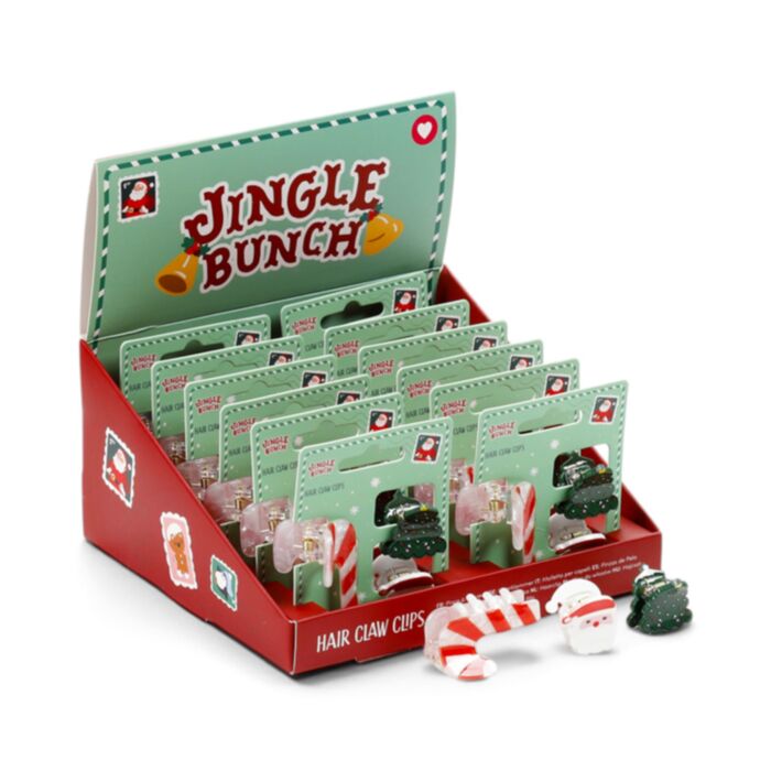 SET DE 3 MINI PINZAS DE PELO NAVIDAD JINGLE BUNCH
