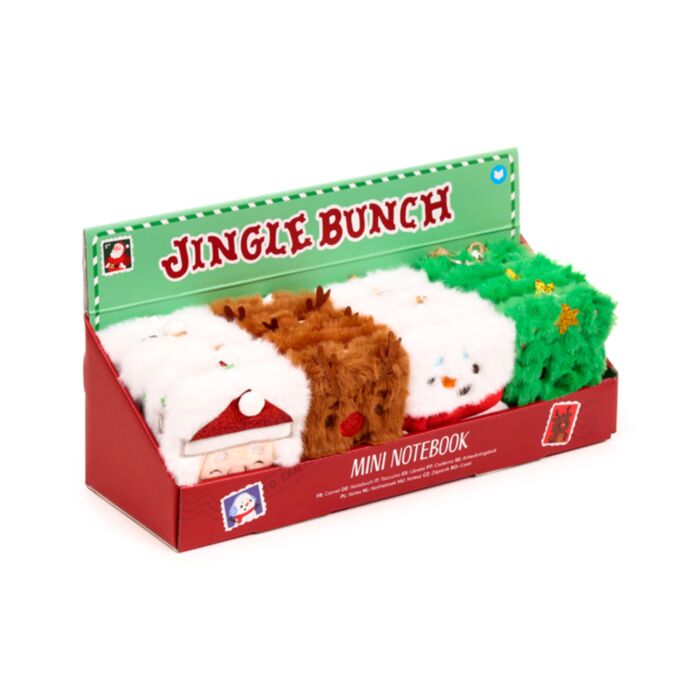MINI BLOC DE NOTAS DE PELUCHE NAVIDAD JINGLE BUNCH