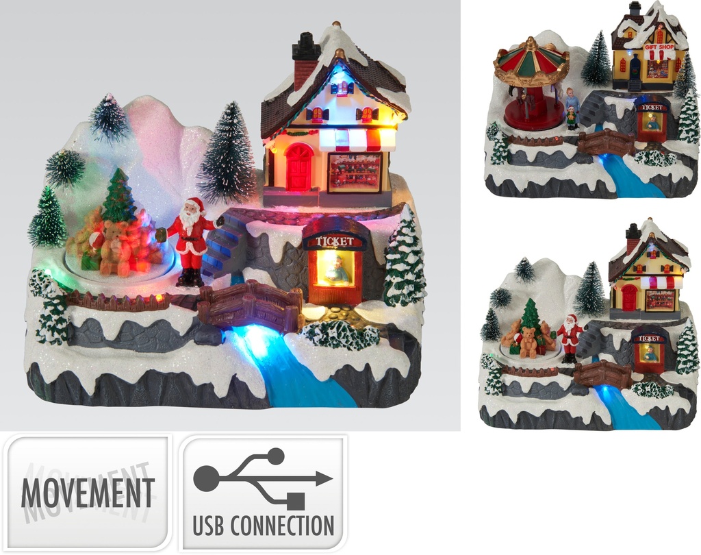 ESCENA NAVIDAD LED 16CM 2MOD