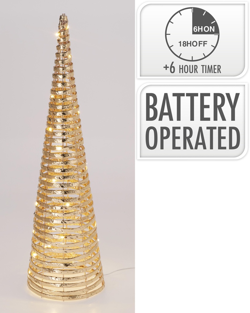 ARBOL CONO 60CM LED ORO