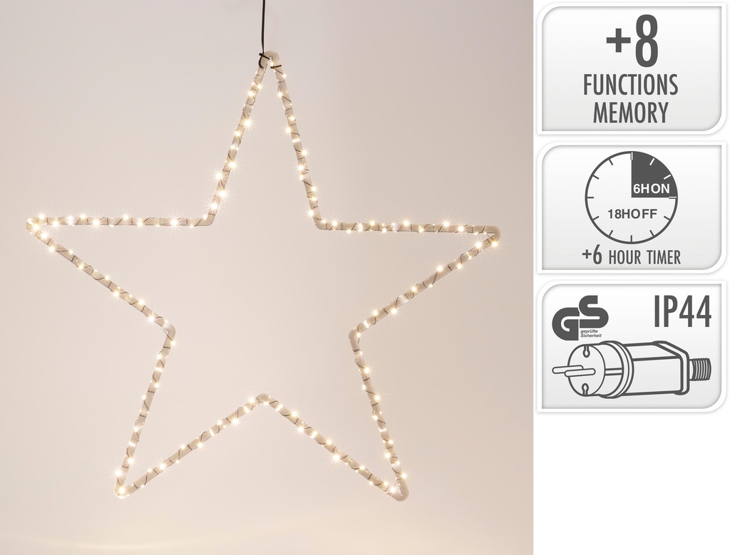 ESTRELLA 120LED BLANCO CALIDO