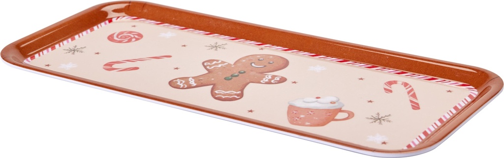 BANDEJA MELAMINA NAVIDAD 32X15CM