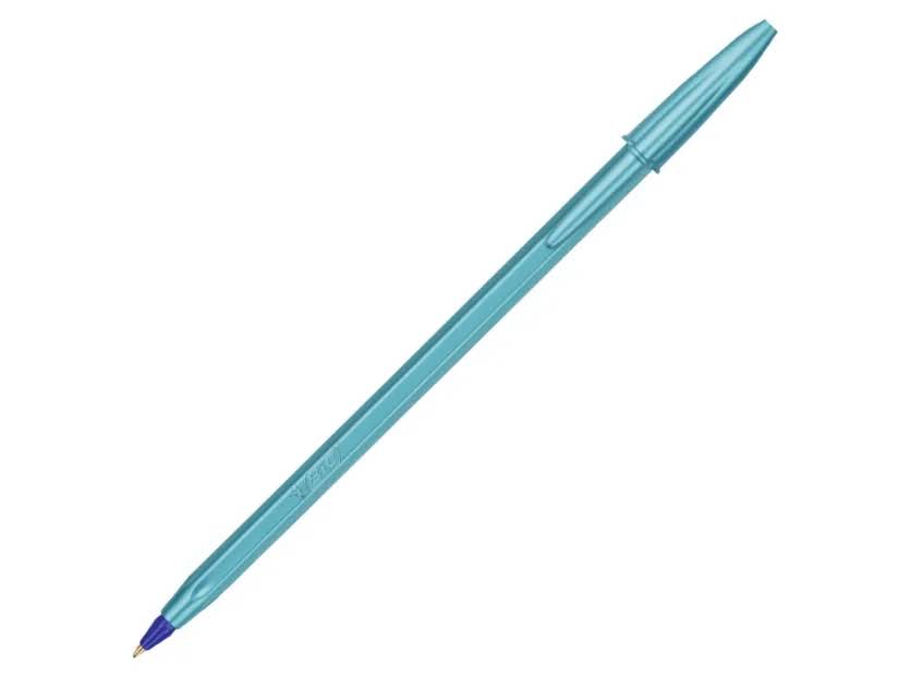 BOLIGRAFO TINTA ACEITE BIC CRISTAL EDICION GLACE AZUL METALIZADO