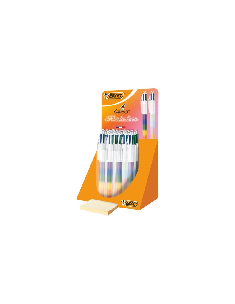 EXPOSITOR 30 BOLIGRAFO BIC 4 COLORES RAINBOW 30UD