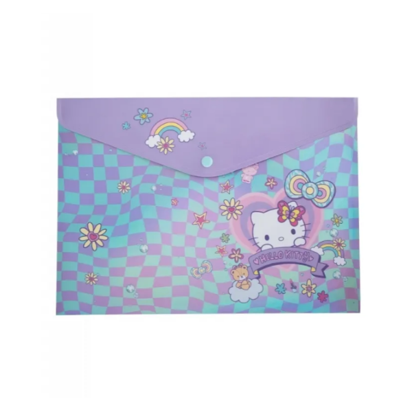 SOBRE BROCHE A4 HELLO KITTY COLORFUL
