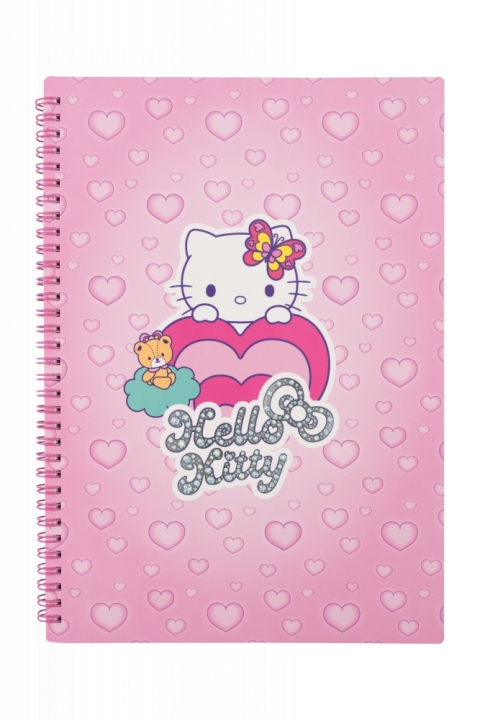 CUADERNO ESPIRAL A4 HELLO KITTY COLORFUL