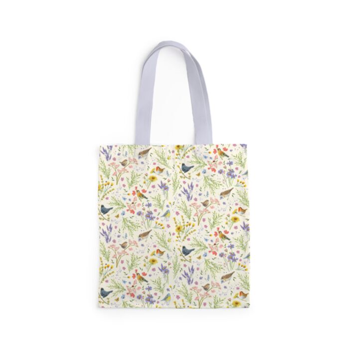 TOTE BAG REUTILIZABLE JAN PASHLEY WINGS & WILDFLOWERS