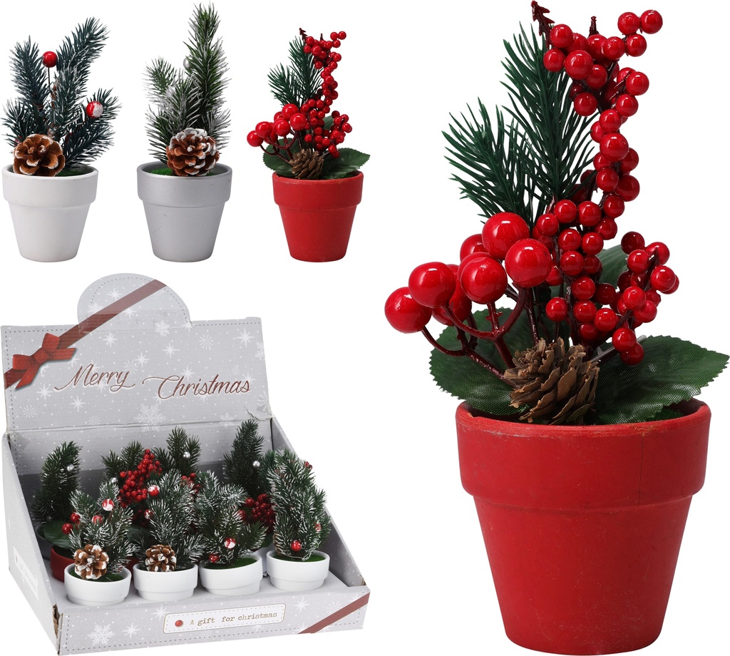 FLOR NAVIDAD MACETA CERAMICA
