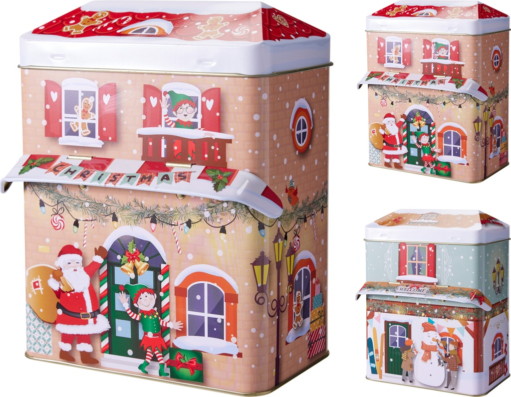LATA CASITA NAVIDAD 13X8,5CM