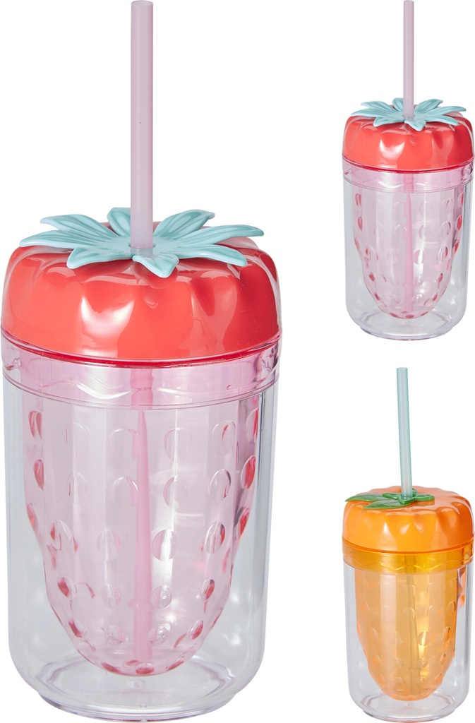 VASO PAJITA FRUTAS DISEÑO 2MOD