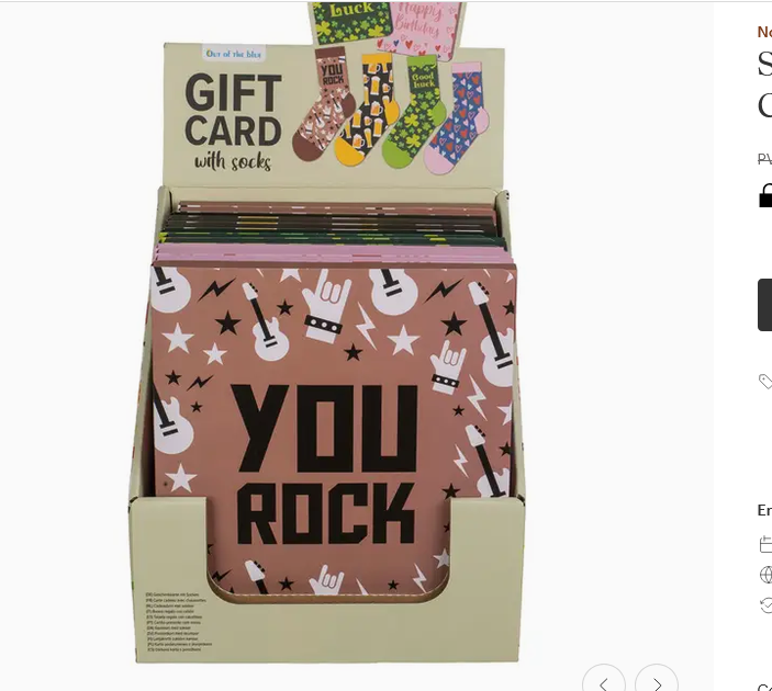 SET TARJETA DE FELICITACION + CALCETINES