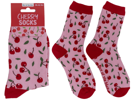 CALCETINES CEREZAS TALLA 36-42 REF: 02/1488