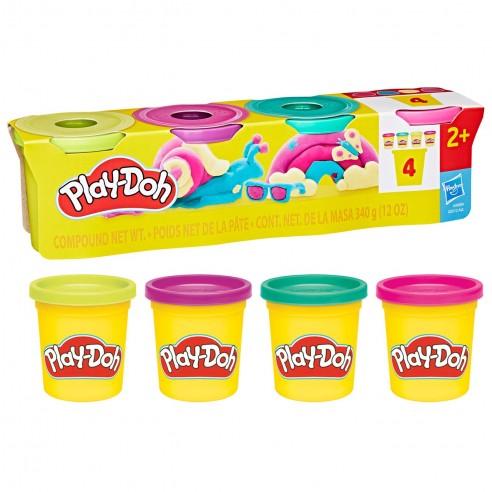 PLAY-DOH PACK DE 4 BOTES G0512