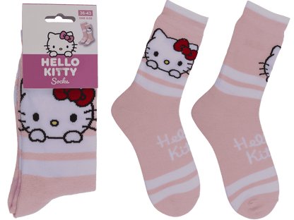 CALCETINES HELLO KITTY A RAYAS TALLA 36-43 REF: 02/1653